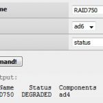 Raid 1 degraded - FreeNAS - status